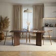HABITAT ET JARDIN - Table à manger en bois "Linza" 180 x 90 x 75 cm - Noyer - vignette
