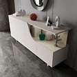 HABITAT ET JARDIN - Buffet en bois "Line" - 180 x 40 x 81 cm - Beige - vignette