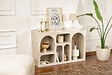 HABITAT ET JARDIN - Buffet en bois "Liva" - 120 x 37 x 74 cm - Travertin - vignette
