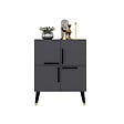 HABITAT ET JARDIN - Buffet en bois "Makro" - 70 x 35 x 90 cm - Gris anthracite - vignette