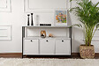 HABITAT ET JARDIN - Buffet en bois "Solace" - 120 x 30 x 77 cm - Blanc - vignette
