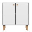 HABITAT ET JARDIN - Buffet en bois "Lina" - 72 x 36 x 73 cm - Blanc - vignette
