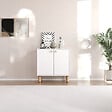 HABITAT ET JARDIN - Buffet en bois "Lina" - 72 x 36 x 73 cm - Blanc - vignette