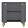 HABITAT ET JARDIN - Buffet en bois "Lina" - 72 x 36 x 73 cm - Gris anthracite - vignette