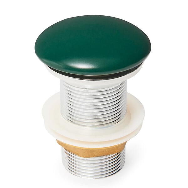 SWISS AQUA TECHNOLOGIES - Bonde à écoulement libre Infinitio 5/4" sans trop-plein pour lavabos et vasques, vert profond mat (PZATKADGEM) - large