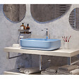 SWISS AQUA TECHNOLOGIES - Bonde à écoulement libre Infinitio 5/4" sans trop-plein pour lavabos et vasques, bleu mat (PZATKALBLM) - vignette