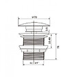 SWISS AQUA TECHNOLOGIES - Bonde à écoulement libre Infinitio 5/4" sans trop-plein pour lavabos et vasques, bleu mat (PZATKALBLM) - vignette