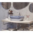SWISS AQUA TECHNOLOGIES - Bonde à écoulement libre Infinitio 5/4" sans trop-plein pour lavabos et vasques, bleu profond mat (PZATKADBLM) - vignette