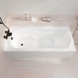 ALLIBERT - Baignoire rectangulaire 180x80x54cm - Acrylique et ABS Blanc - Dossier et accoudoirs intégrés - vignette