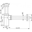 ALCA - Siphon de lavabo universel design 100% métal chromé (A400) - vignette
