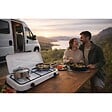 KEMPER - Plaque de cuisson Gaz 2 feux portable 2600W Blanc Couvercle amovible - Réchaud Camping Cuisine Exterieure KEMPER - vignette