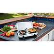KEMPER - Plaque de cuisson Gaz 2 feux portable 2600W Blanc Couvercle amovible - Réchaud Camping Cuisine Exterieure KEMPER - vignette