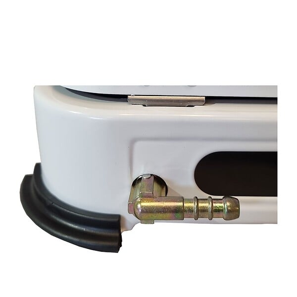 KEMPER - Plaque de cuisson Gaz 2 feux portable 2600W Blanc Couvercle amovible - Réchaud Camping Cuisine Exterieure KEMPER - large