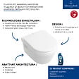 VILLEROY ET BOCH - WC suspendu sans bride  Architectura + abattant + Gel WC - vignette