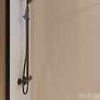 AURLANE - Paroi de Douche 90x200cm en Verre Trempé Transparent 8mm Anticalcaire - Profilé Noir Mat - LINA - vignette