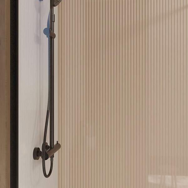 AURLANE - Paroi de Douche 80x200cm en Verre Trempé Transparent 8mm Anticalcaire - Profilé Noir Mat - LINA - large