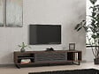 HABITAT ET JARDIN - Meuble TV en bois "Eray" - 160 x 40 x 35 cm - Noyer, Anthracite - vignette