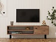 HABITAT ET JARDIN - Meuble TV en bois "Avila" - 120 x 30 x 38 cm - Pin atlantique - vignette