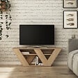 HABITAT ET JARDIN - Meuble TV en bois "Pipralla" - 110 x 30 x 40 cm - Chêne - vignette