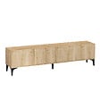 HABITAT ET JARDIN - Meuble TV en bois "Nora" - 180 x 35 x 50 cm - Chêne Saphir - vignette