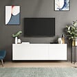 HABITAT ET JARDIN - Meuble TV en bois "White" - 150 x 31 x 44 cm - Blanc - vignette