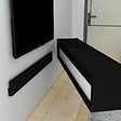 HABITAT ET JARDIN - Meuble TV en bois "Denby" - 160 x 31 x 29 cm - Noir - vignette