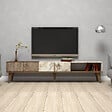 HABITAT ET JARDIN - Meuble TV en bois "Milan" - 180 x 35 x 40 cm - NoyerBlanc - vignette