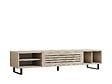 HABITAT ET JARDIN - Meuble TV en bois "Safir" - 160 x 40 x 35 cm - Travertin - vignette