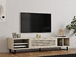 HABITAT ET JARDIN - Meuble TV en bois "Safir" - 160 x 40 x 35 cm - Travertin - vignette