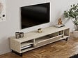 HABITAT ET JARDIN - Meuble TV en bois "Safir" - 160 x 40 x 35 cm - Travertin - vignette