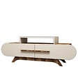 HABITAT ET JARDIN - Meuble TV en bois "Rose" - 145 x 36 x 49 cm - Crème de noix - vignette