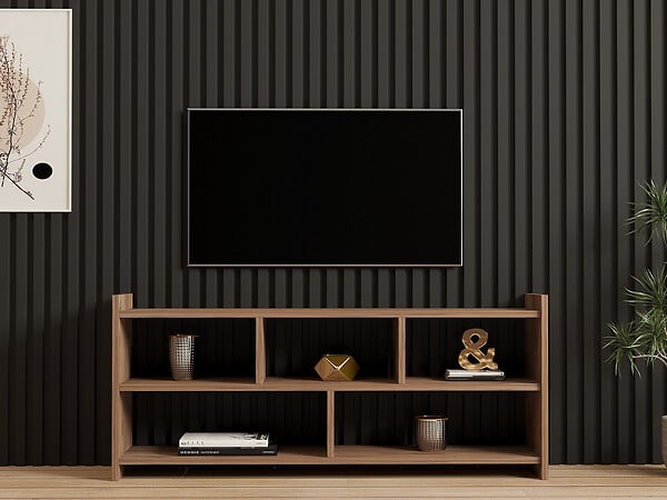 HABITAT ET JARDIN - Meuble TV en bois "Pera" - 117 x 28 x 55 cm - Pin atlantique - large