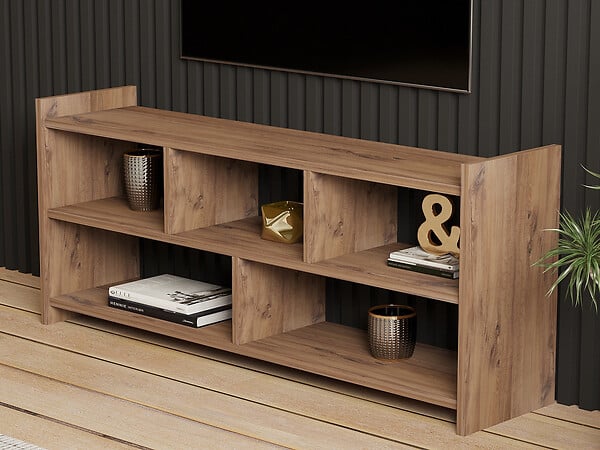 HABITAT ET JARDIN - Meuble TV en bois "Pera" - 117 x 28 x 55 cm - Pin atlantique - large