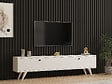 HABITAT ET JARDIN - Meuble TV en bois "Paris" - 160 x 25 x 40 cm - Blanc - vignette
