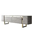 HABITAT ET JARDIN - Meuble TV en bois "Yildiz" - 180 x 30 x 50 cm - TravertinOr - vignette