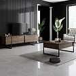 HABITAT ET JARDIN - Meuble TV en bois "Luxe" - 180 x 30 x 50 cm - NoyerNoir - vignette