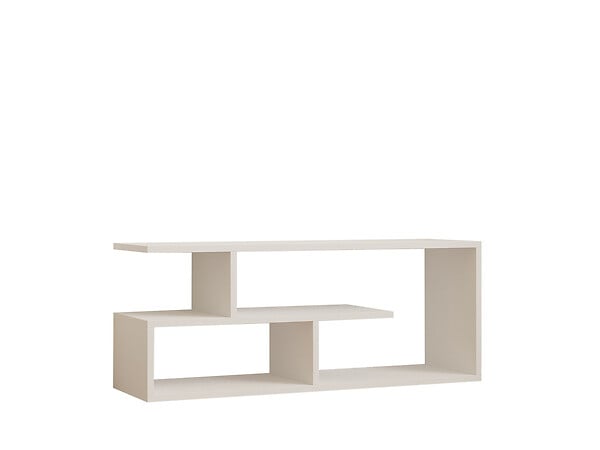 HABITAT ET JARDIN - Meuble TV en bois "Cafu" - 100 x 29 x 40 cm - Blanc - large