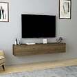 HABITAT ET JARDIN - Meuble TV en bois "Denby" - 160 x 31 x 29 cm - Noyer - vignette