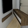 HABITAT ET JARDIN - Meuble TV en bois "Denby" - 160 x 31 x 29 cm - Noyer - vignette
