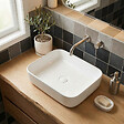 SWISS AQUA TECHNOLOGIES - Vasque à poser Infinitio 50 x 39 x 13 cm, sans trop-plein, Blanc brillant (SATINF5039) - vignette