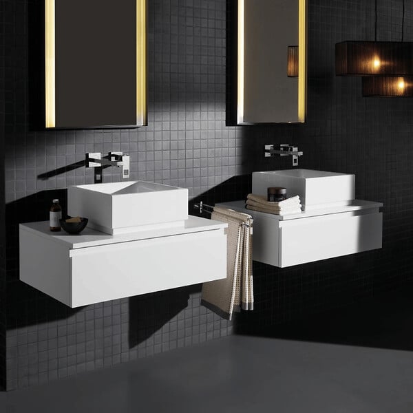 GROHE - Lot de 2 mitigeurs lavabo mural Eurocube M + corps encastré - large