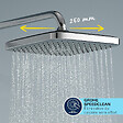 GROHE - Vitalio Comfort 250 Colonne de douche avec mitigeur thermostatique + Douche de tête + Douchette 2 jets, chrome (26696002X) - vignette
