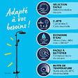 GROHE - Vitalio Start System 250 colonne de douche thermostatique bain/douche + douche de tête + douchette à main, noir mat (G269882431) - vignette