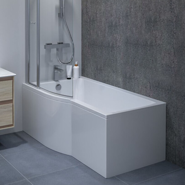IDEAL STANDARD - Ideal Standard baignoire pour bain douche 150x80 asymétrique Connect Air gauche blanc - large