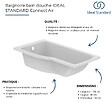 IDEAL STANDARD - Ideal Standard baignoire pour bain douche 150x80 asymétrique Connect Air gauche blanc - vignette
