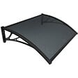VOUNOT - Auvent de porte marquise 120x80 cm en Polycarbonate anti UV Anthracite - vignette