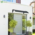 VOUNOT - Auvent de porte marquise 120x80 cm en Polycarbonate anti UV Anthracite - vignette