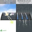 VOUNOT - Auvent de porte marquise 200x80 cm en Polycarbonate anti UV Anthracite - vignette