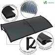 VOUNOT - Auvent de porte marquise 200x80 cm en Polycarbonate anti UV Anthracite - vignette