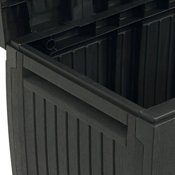 KETER - Keter Comfy coffre de jardin 270 L en résine graphite 116,7 x 44,7 x 56 cm (255167) - large